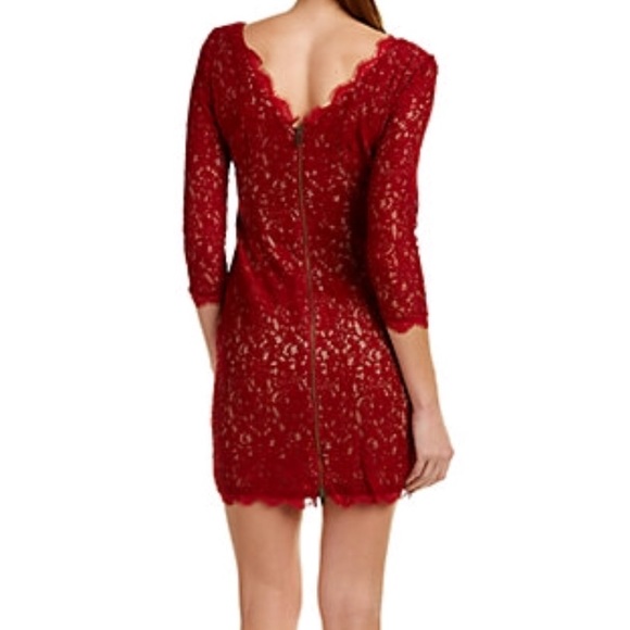 ✨Adrianna Papell NEW Sheath Lace Red Dress Size 8P - Picture 2 of 5
